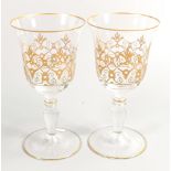 De Lamerie Fine Bone China Arabesque Patternedwine Glasses , specially made high end quality item,