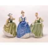 Royal Doulton Lady Figures Buttercup Hn2309, Fair Lady Hn2193 & Helen Hn2601(3)