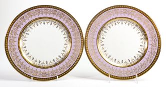 De Lamerie Fine Bone China, heavily gilded dinner plates , specially made high end quality item,