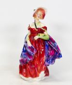 Royal Doulton early figure with flowers in relief Lady April HN1958