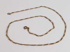 9ct gold 18 inch necklace, 3.2g.