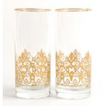 De Lamerie Fine Bone China Arabesque heavily gilded Tumblers , specially made high end quality item,