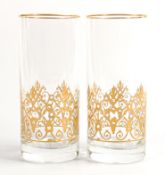 De Lamerie Fine Bone China Arabesque heavily gilded Tumblers , specially made high end quality item,