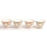 De Lamerie Fine Bone China heavily gilded Tea Bowls, specially made high end quality item, Made in