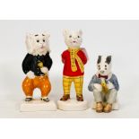 Beswick Rupert & His Friends Series Comprising; 'Rupert The Bear', 'Pong Ping' and Bill Badger(3)