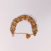 9ct gold gate bracelet, 9.75g