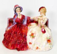 Royal Doulton Figure The Gossips HN1429, hairline to base