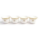 De Lamerie Fine Bone China heavily gilded Tea Bowls, specially made high end quality item, Made in