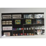 151 display cards of mint sets & single stamps, includes from first class down to 20p stamps.