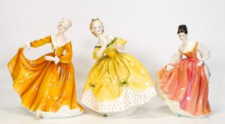 Royal Doulton Lady Figures to include Last Waltz Hn2315, Fair Lady Hn2835 & Kirsty Hn2381(3)
