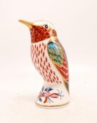 Royal Crown Derby King Fisher Paperweight , gold stopper, boxed