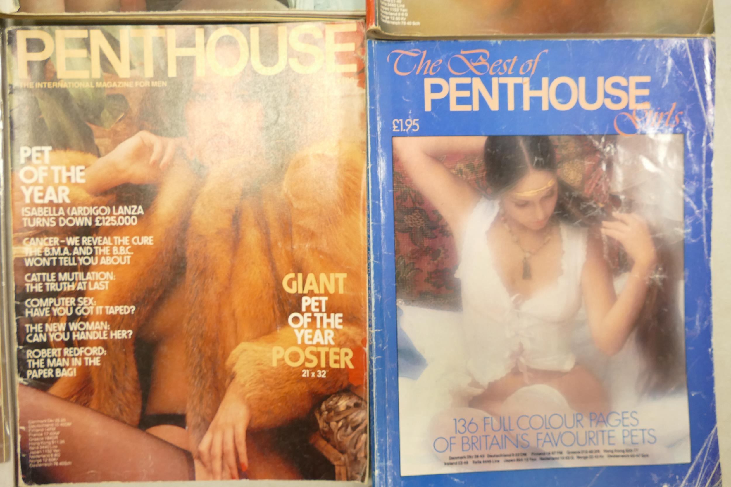 A collection of vintage Gentleman's Glamour Magazines including Penthouse, Mayfair & Playboy (12 - Image 5 of 7