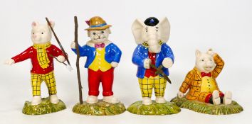 Royal Doulton Rupert The Bear Figures Podgy Lands with a Bump RB9, Rupert the Bear Finishing