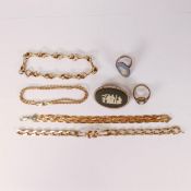 Selection of sterling silver jewellery including Wedgwood mounted pieces. Gross weight 74.67g