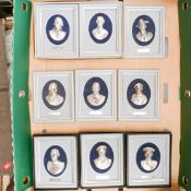 A collection of Royal Hampshire art studio frames portraits of a military theme. Mostly boxed