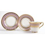 De Lamerie Fine Bone China, heavily gilded Trio , specially made high end quality item, Made in