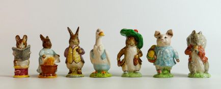Royal Albert Beatrix Potter figures to include Timmy Tiptoes, Benjamin Bunny, Mr Benjamin Bunny,