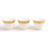 De Lamerie Fine Bone China heavily gilded Tea Bowls, specially made high end quality item, Made in