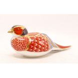 Royal Crown Derby Pheasant Paperweight , gold stopper