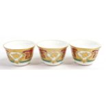 De Lamerie Fine Bone China heavily gilded Tea Bowls, specially made high end quality item, Made in