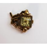 9ct gold ladies vintage Felea wristwatch with 9ct bracelet,gross weight 13.6g.