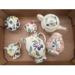 A collection of Emma Bridgewater 'Spongewear' items to include teapot, jugs, vase etc (1 tray).