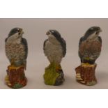Royal Doulton White and Mackay Whiskey Decanters Peregrin Falcon x 2 and 1 Merlin (3)