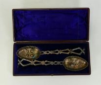 Cased Victorian Decorative serving Spoon Set