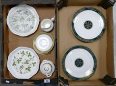 A mixed collection of item to include Royal Doulton Carlyle patterned dinner plates, Wedgwood Wild