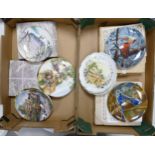 A collection of decorative wall plates to include set of 4 Royal Albert season plates (2nds) ,