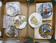 A collection of decorative wall plates to include set of 4 Royal Albert season plates (2nds) ,
