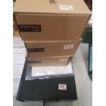 3 x Yealink IP Dect phones together with 1 conscope fibre management tray