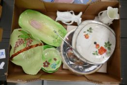 A mixed collection to include Carlton ware Australian patterned handled bowl, wall plates, Mid