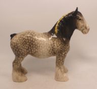 Beswick Rocking Horse Grey Shire Horse 818