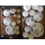 Regency Pattern tea and dinner ware items to include 6 trios, milk/sugar, cake plate together with