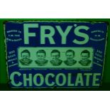 Vintage Style Tin Fry's Chocolate Advertising Sign 70x50cm