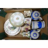 A mixed collection of items to include Aynsley Rosedale plate, Copeland Spode teapots and jug,