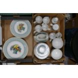 A large collection of Vileroy & Boch Country Collection dinner ware including plates, mugs, bowls,