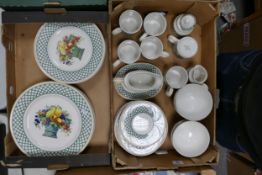 A large collection of Vileroy & Boch Country Collection dinner ware including plates, mugs, bowls,