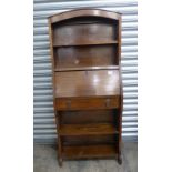 Early 20th century Oak Students Bureau with fall front writing surface (no key but unlocked) 59cm