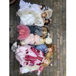 Four Vintage Porcelain Dolls to include one Lavenda example together with Six Vintage Porcelain