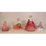 Royal Doulton lady figures to include Genevieve HN1962, Monica HN1467, Rose HN1368 and Memories