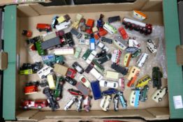 A large collection of play worn model Toy Cars & Vehicles including, Matchbox, Lesney, Lledo, and