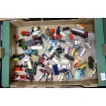 A large collection of play worn model Toy Cars & Vehicles including, Matchbox, Lesney, Lledo, and