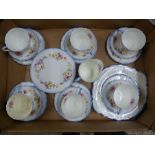Paragon Tea ware items to include 6 trios, milk jug, sandwich plate together with Crown