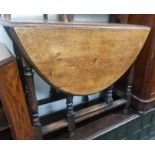 Early 20th century Oak Gate leg Dining Table 90cm Diameter