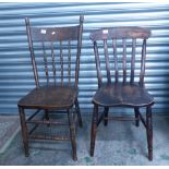 Two non matching early 20th century bedroom/side chairs (2).