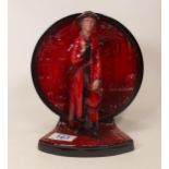 Peggy Davies figurine Votes, Ruby fusion colourway. Over painted by vendor