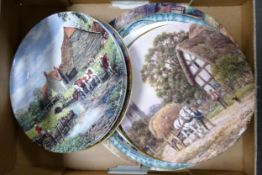 A collection of farming themed decorative wall plates to include Wedgwood, Danbury Mint etc (10)