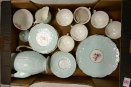 Aynsley Floral & Gilt Decorated Tea Set, some items bearing no backstamp
